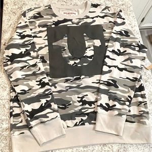 True Religion Grey Camo Pullover/ BRAND NEW w/Tags